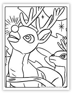 Rudolph Coloring Pages (Free PDF Printables) - Simply Love Coloring
