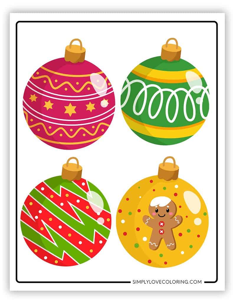 Printable Christmas ornaments