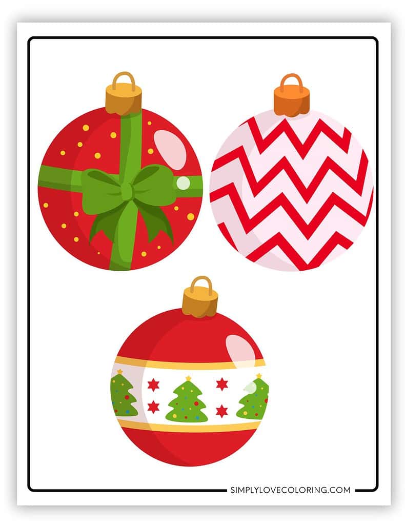 Printable Christmas ornaments