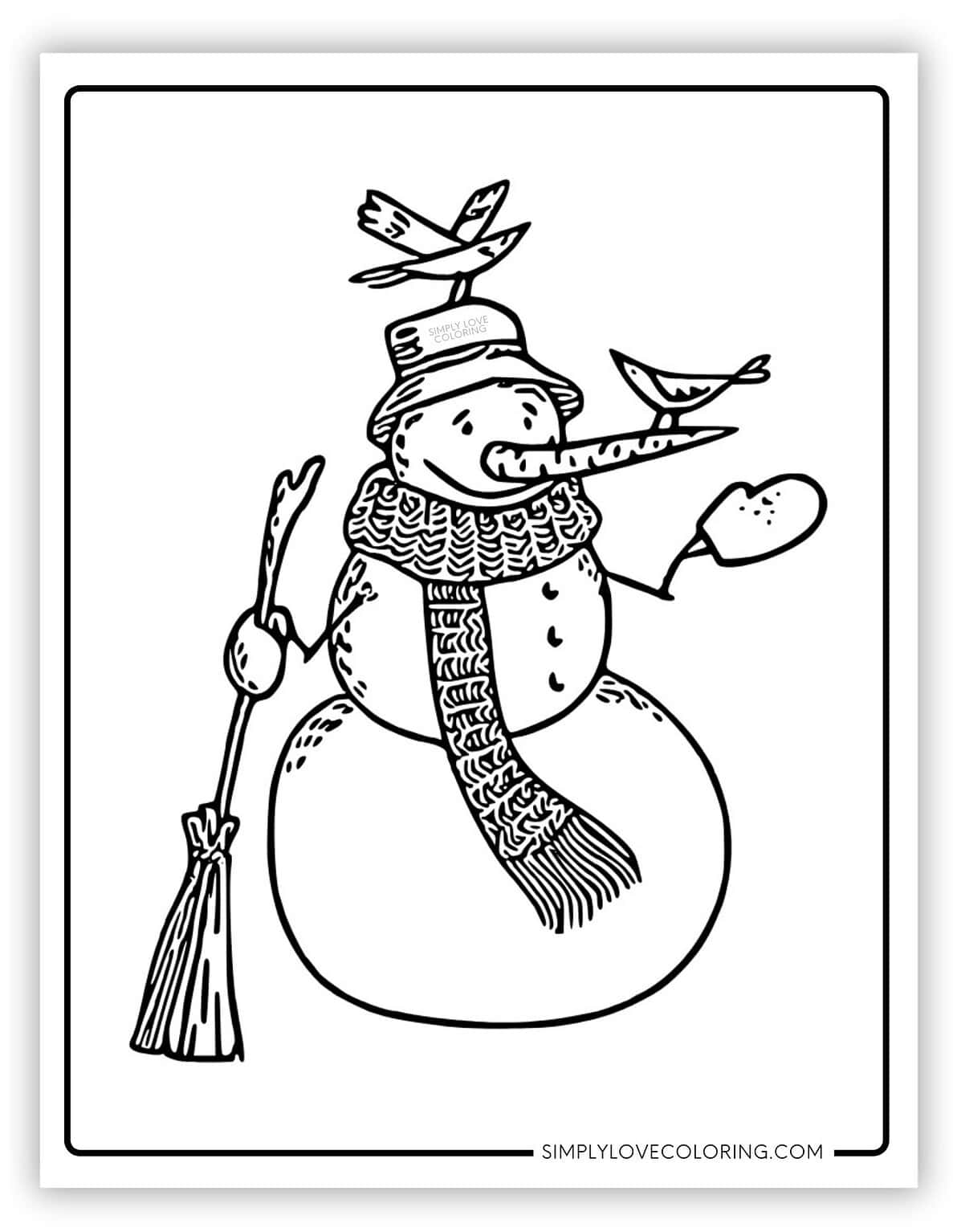 Snowman Coloring Pages (Free PDF Printables) - Simply Love Coloring