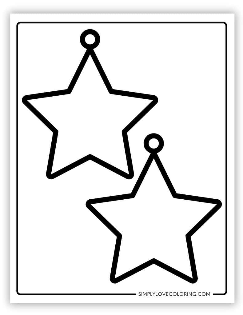 Star Medium Christmas ornament templates