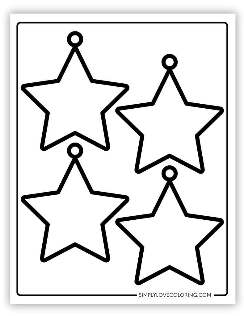 Star Small Christmas ornament templates