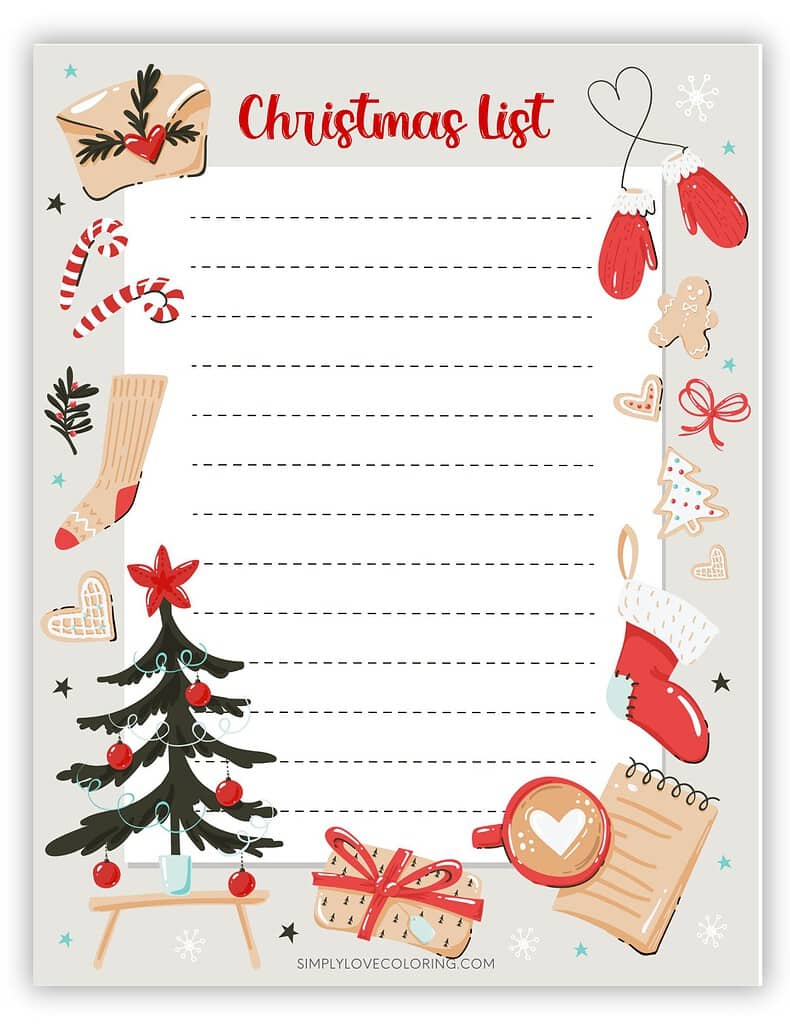 Vintage Christmas List Printable
