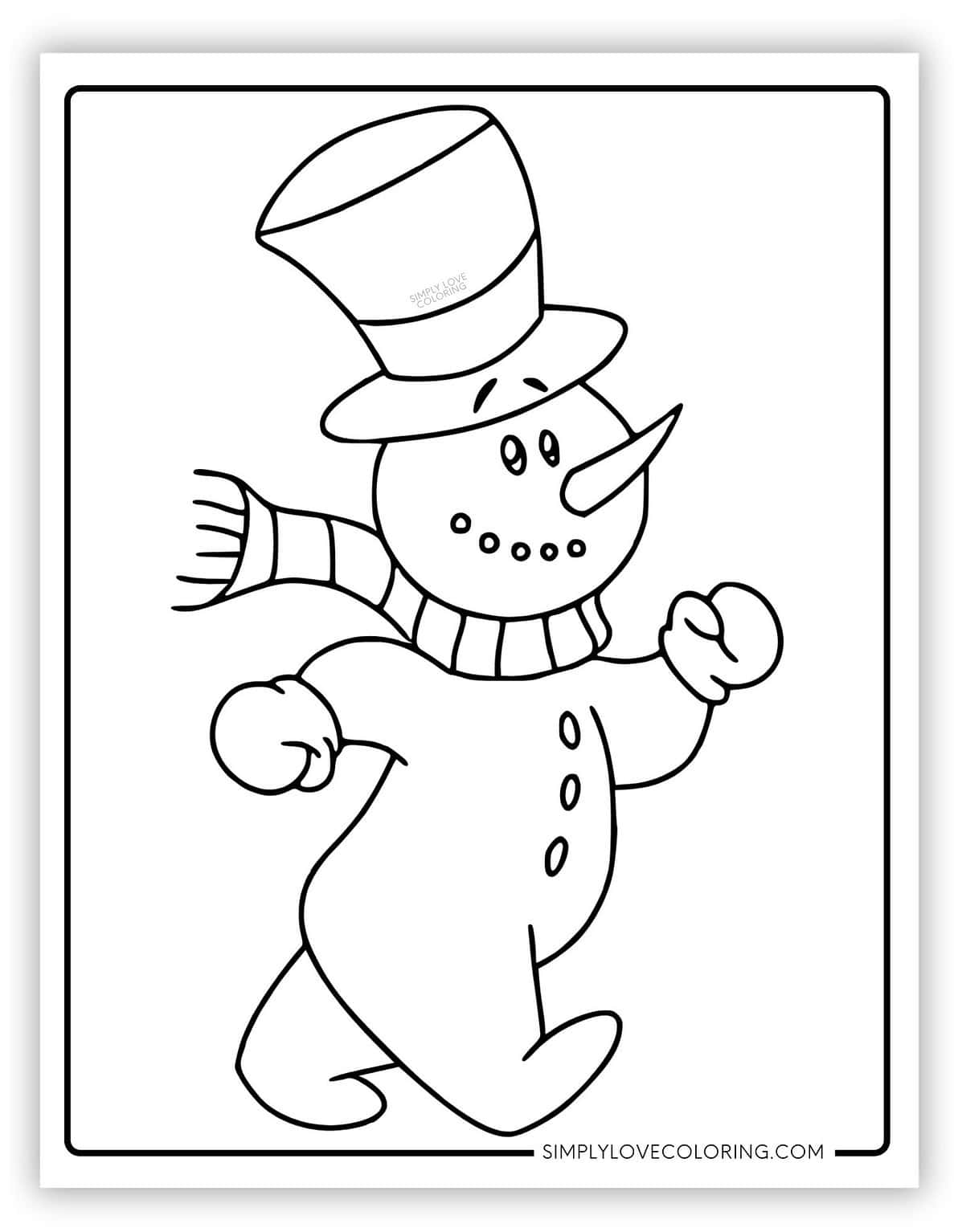 Snowman Coloring Pages (Free PDF Printables) - Simply Love Coloring