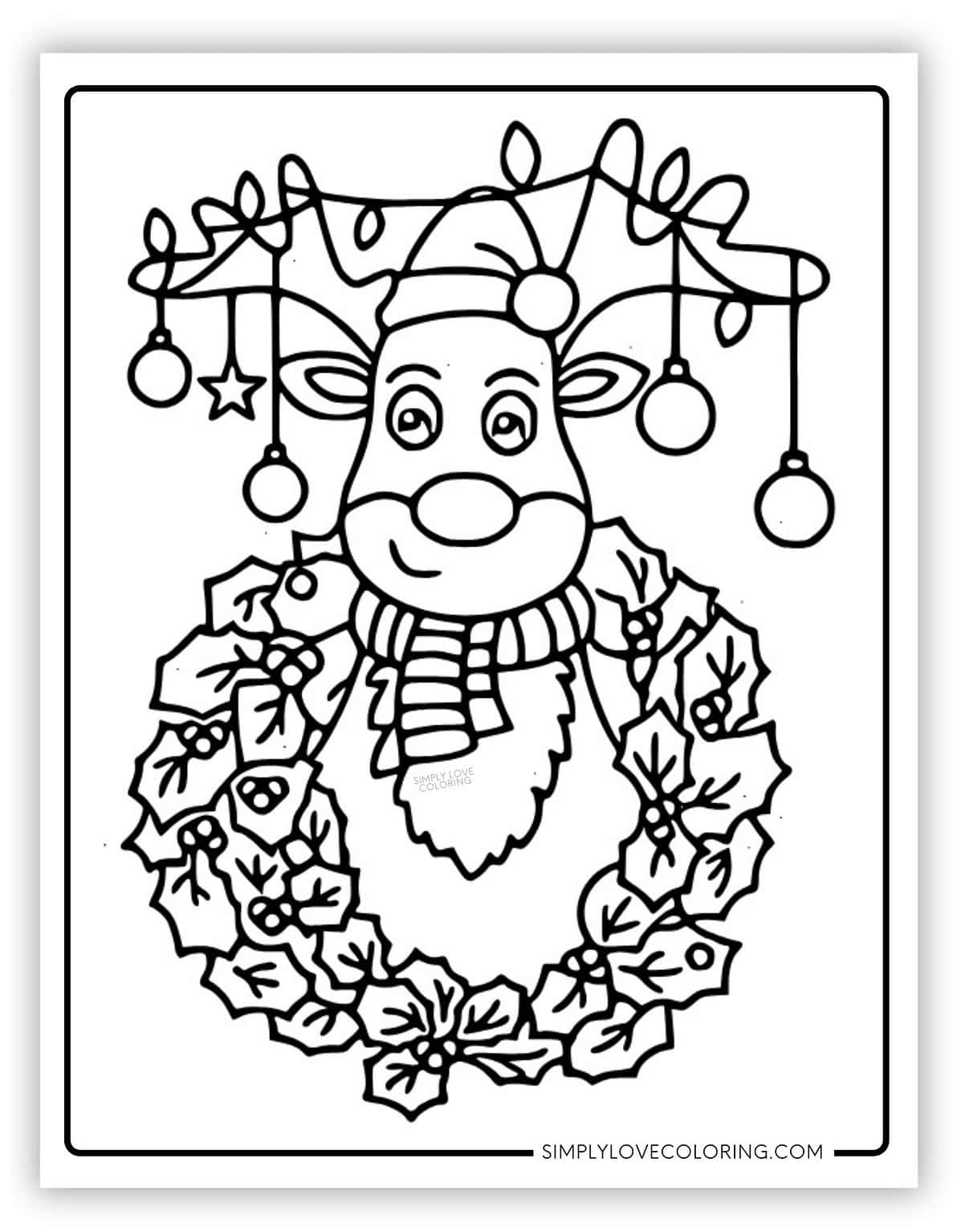 Reindeer Coloring Pages (Free PDF Printables) - Simply Love Coloring