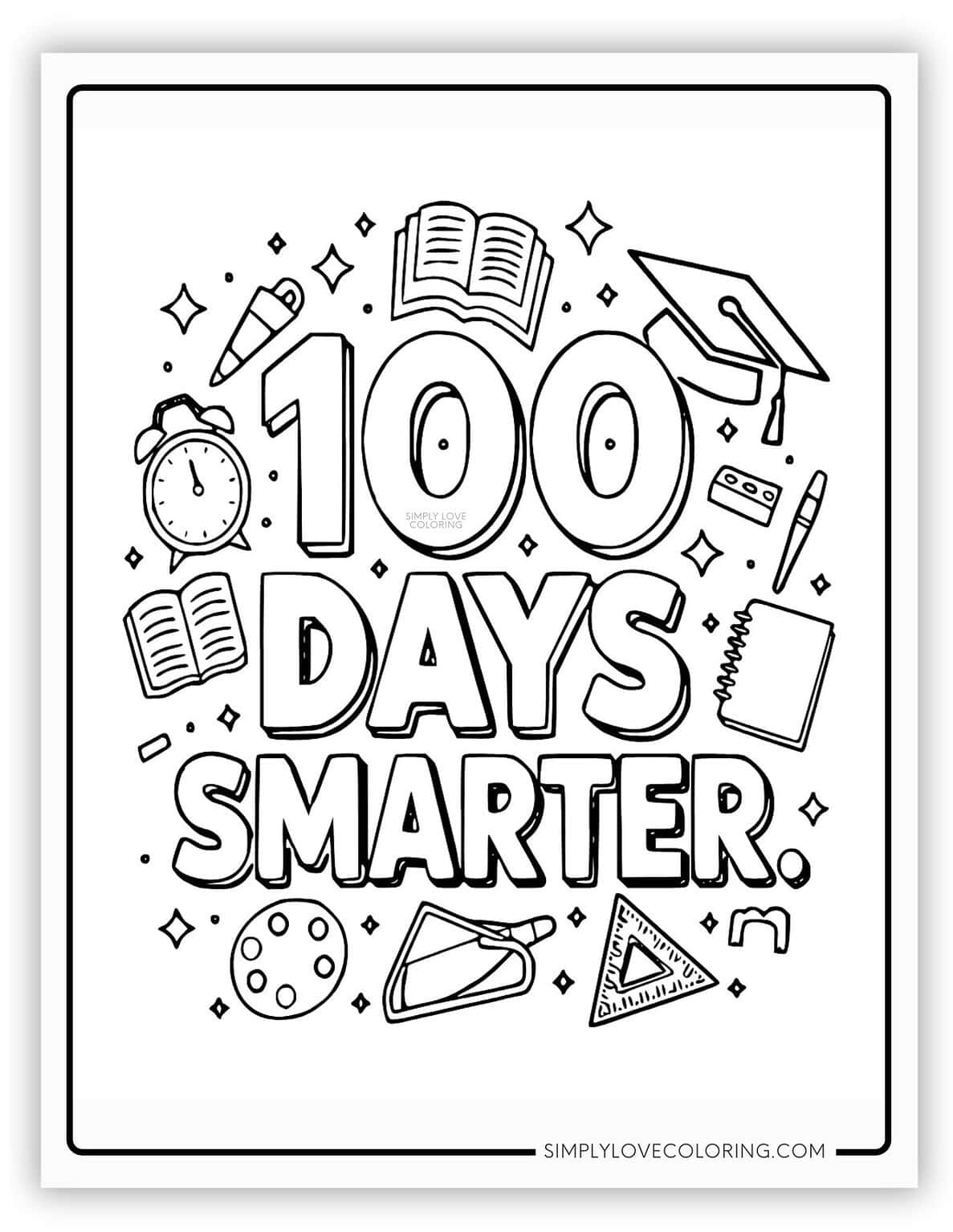 100th Day of School Coloring Pages - 100 Days Smarter 100th Day Of School Coloring Pages 1187x1536 