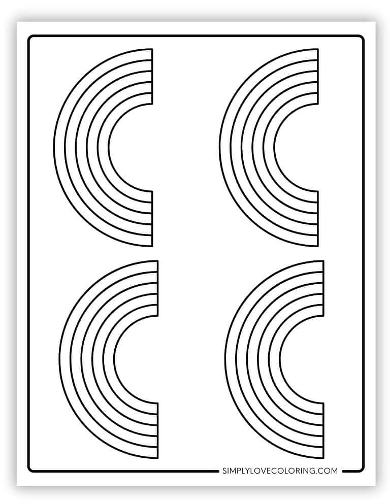 Rainbow Templates (Free PDF Downloads) - Simply Love Coloring