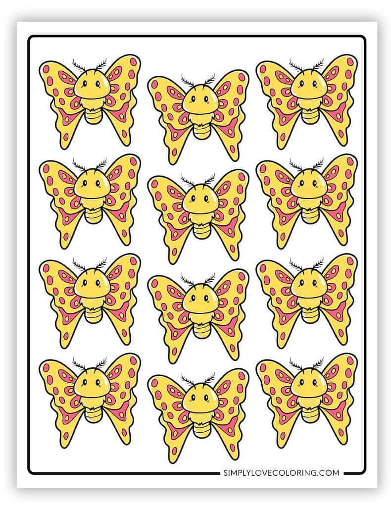 Extra Small Cute Butterfly Templates