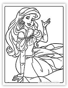 The Little Mermaid Coloring Pages (Free PDF Printables) - Simply Love ...