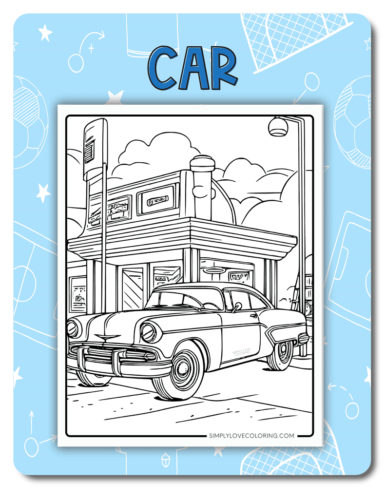 Car for boys coloring page categories image