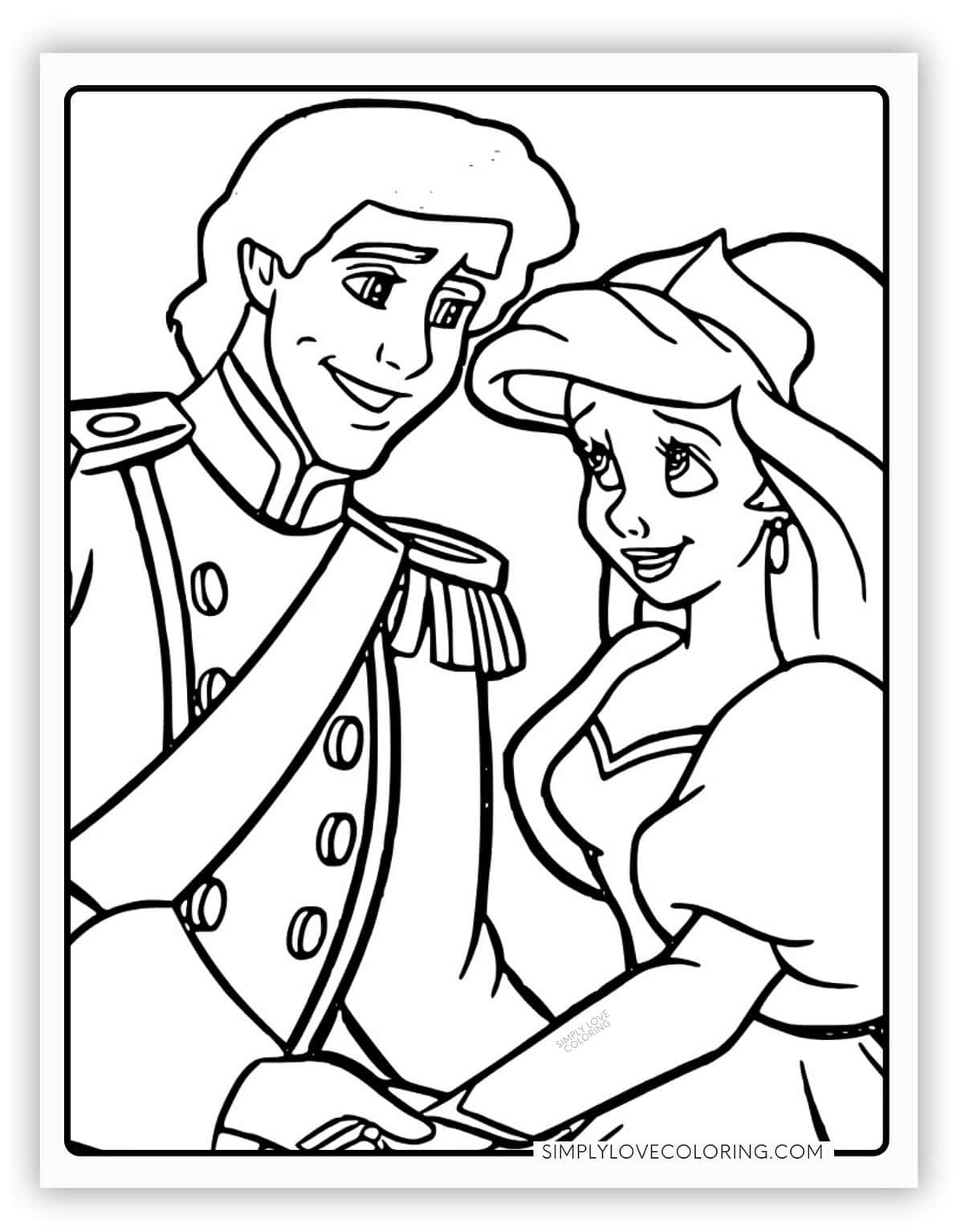 The Little Mermaid Coloring Pages (Free PDF Printables) - Simply Love ...