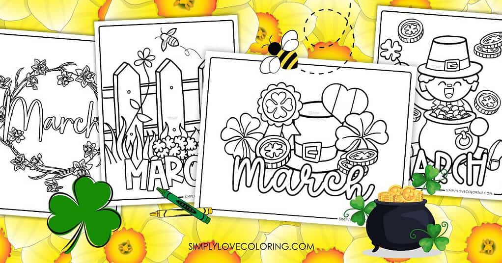 march coloring pages featured image