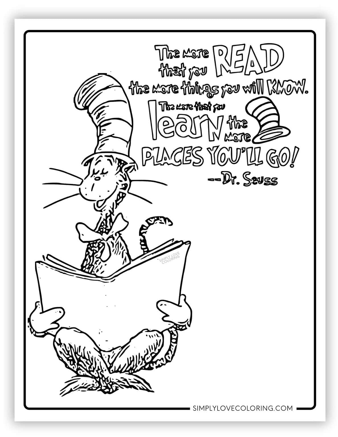 Dr. Seuss Coloring Pages (Free PDF Printables) - Simply Love Coloring