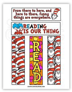 Dr. Seuss Bookmark Printables (Free PDF Downloads) - Simply Love Coloring
