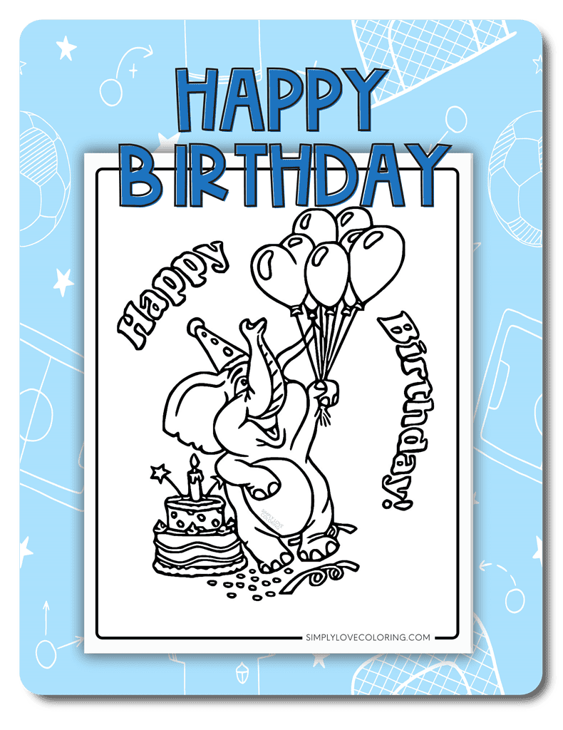Happy Birthday for boys coloring page categories image