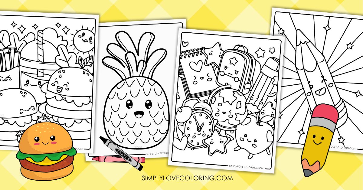 kawaii coloring pages featured image