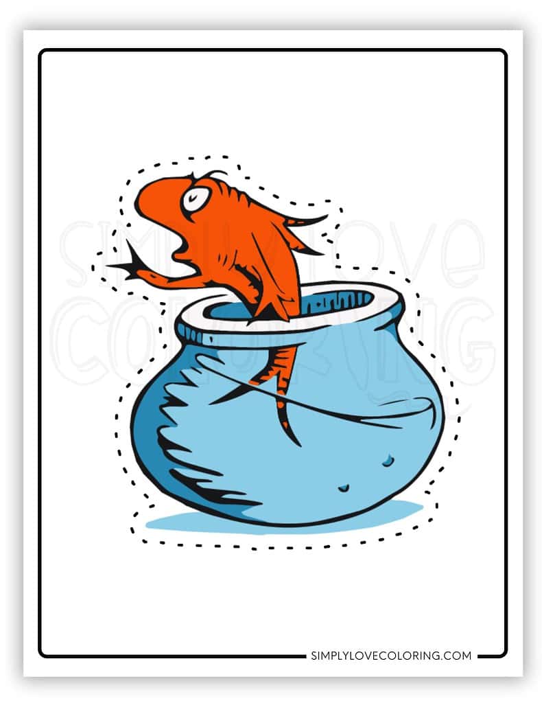 Krinklebine, The Fish Dr Suess Scissor Skills Activity
