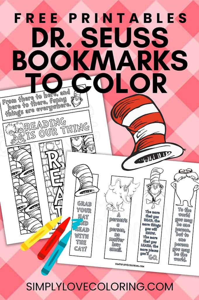 dr seuss bookmarks to color pinterest image