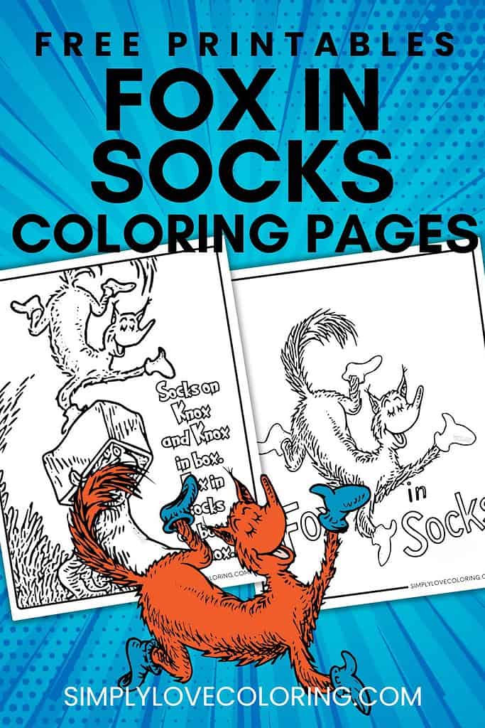 Fox in Sox coloring pages pinterest image