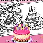 happy birthday coloring pages pinterest image