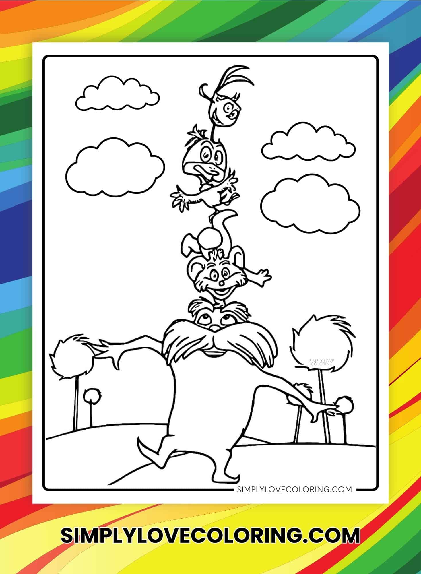 The Lorax Coloring Pages (Free PDF Printables) - Simply Love Coloring