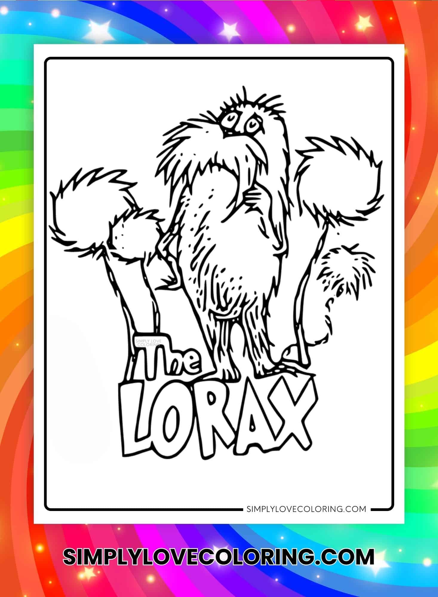 The Lorax Coloring Pages (Free PDF Printables) - Simply Love Coloring