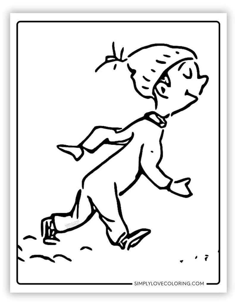 Young Boy You in Oh The Places You'll Go Coloring Pages