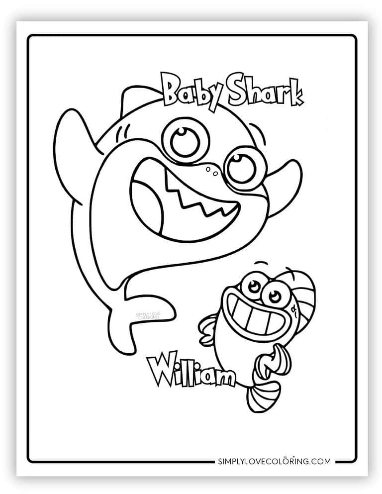 27 Baby Shark Coloring Pages (Free PDF Printables) - Simply Love Coloring