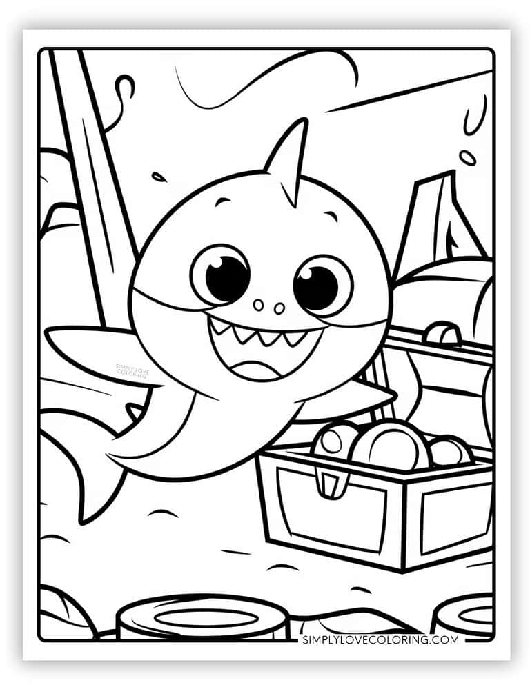 27 Baby Shark Coloring Pages (Free PDF Printables) - Simply Love Coloring