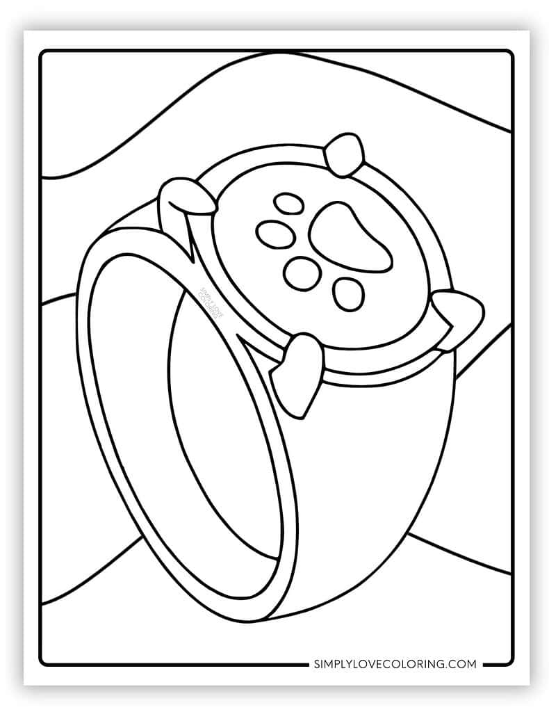 Cat Noir Ring Miraculous Ladybug Coloring Page