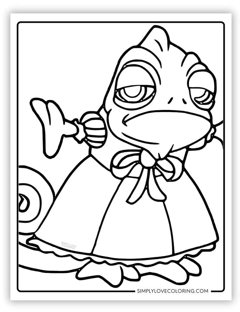 Easy to Color Pascal Tangled Coloring Page