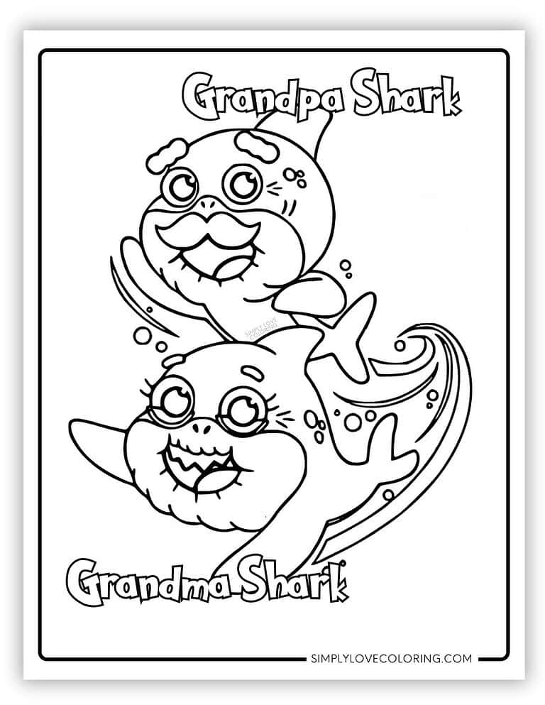 27 Baby Shark Coloring Pages (Free PDF Printables) Simply Love