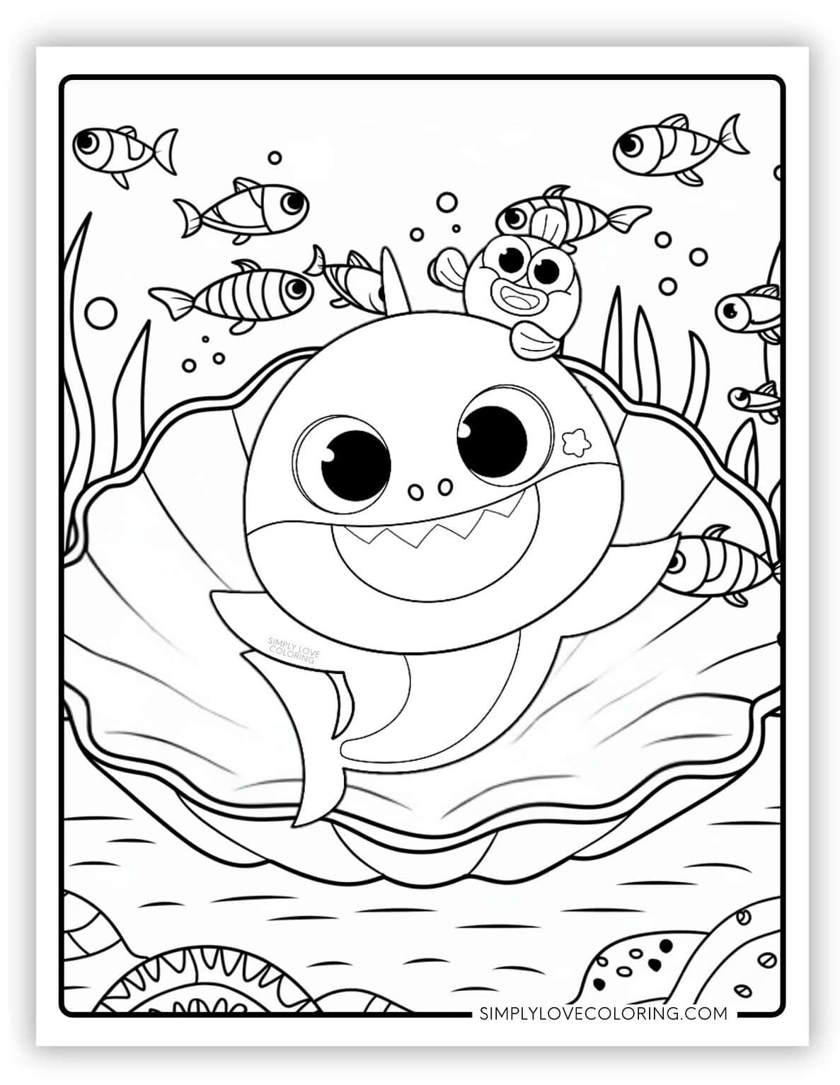 27 Baby Shark Coloring Pages (Free PDF Printables) - Simply Love Coloring