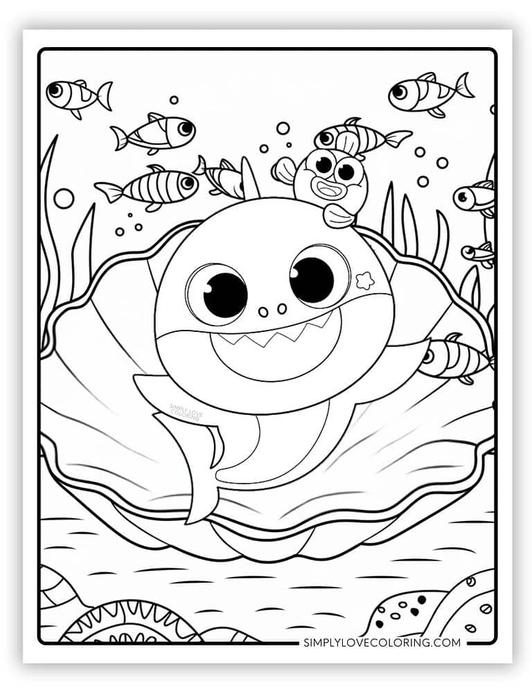 27 Baby Shark Coloring Pages (Free PDF Printables) - Simply Love Coloring