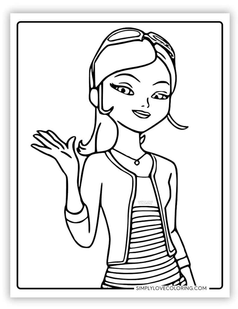 Nathalie Sancoeur, Miraculous Ladybug Coloring Page