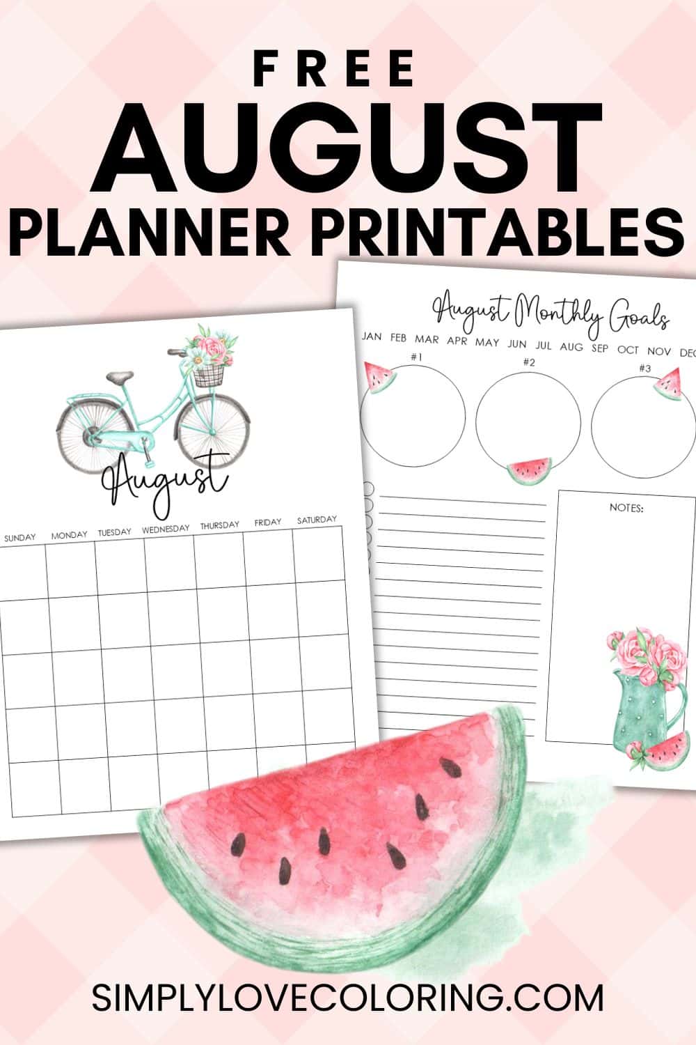 August Planner Printables (Free PDF Download) - Simply Love Coloring