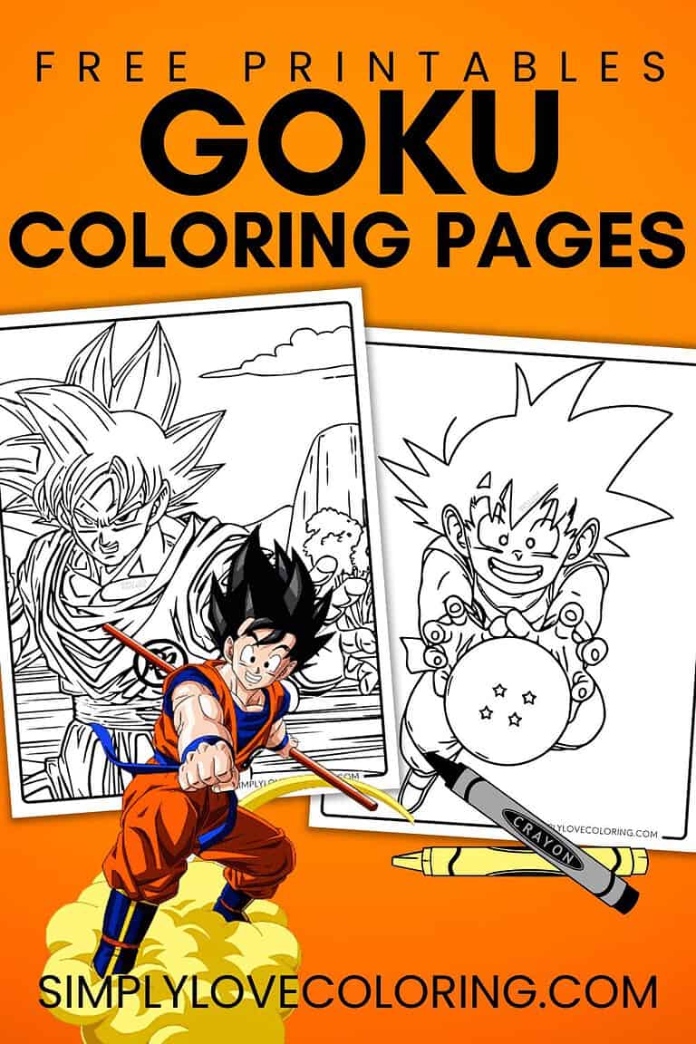 Goku Coloring Pages (Free PDF Printable) - Simply Love Coloring