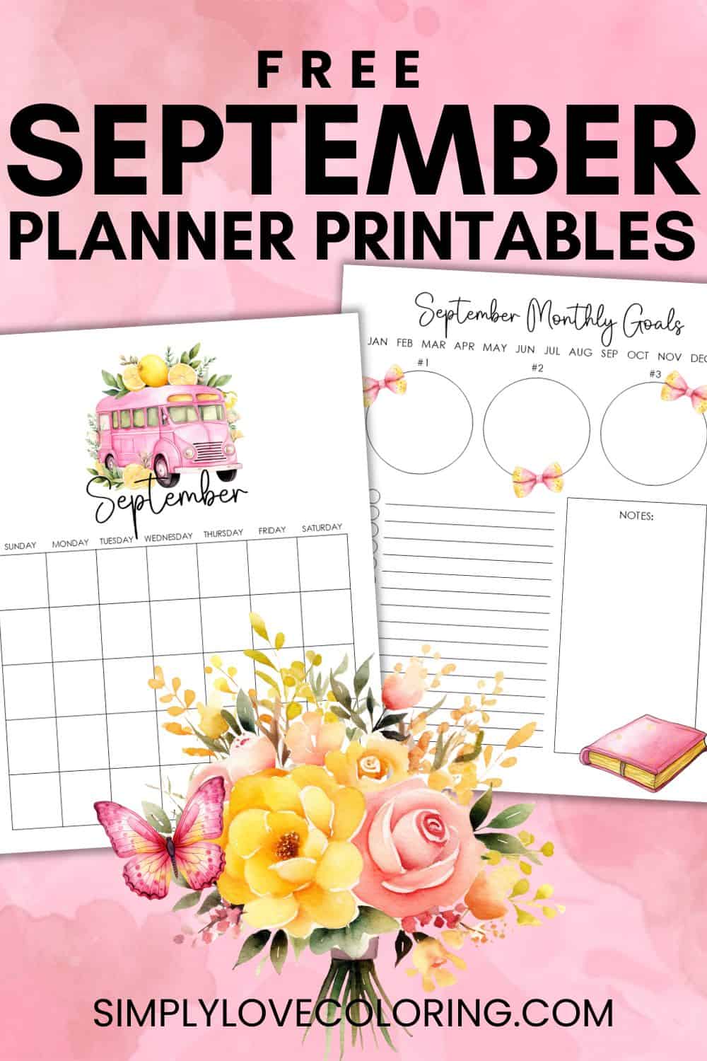 September Planner Printables (Free PDF Downloads) - Simply Love Coloring