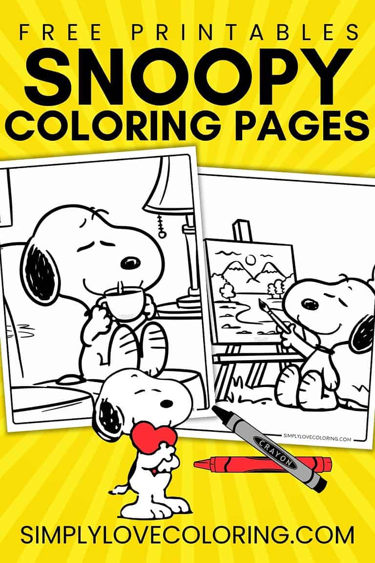 36 Snoopy Coloring Pages (Free PDF Printables) - Simply Love Coloring