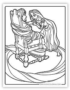 Tangled Coloring Pages (Free PDF Printables) - Simply Love Coloring