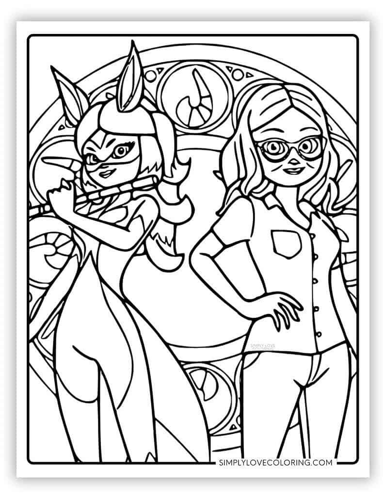 Reba Rouge Miraculous Ladybug Coloring Page