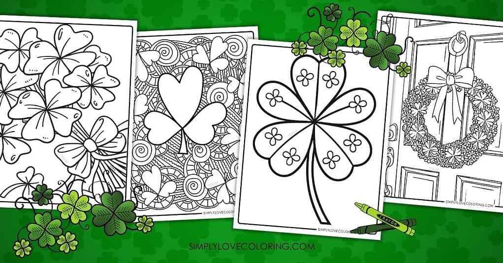 Shamrock Coloring Pages (Free PDF Printables) - Simply Love Coloring