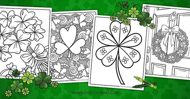 Shamrock Coloring Pages (Free PDF Printables) - Simply Love Coloring