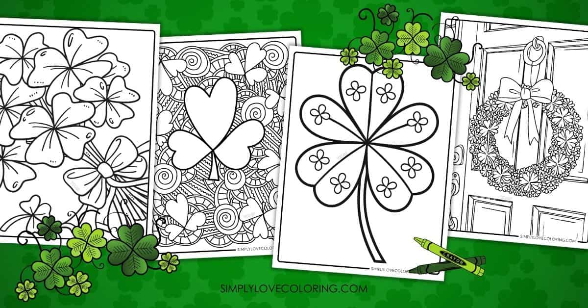 shamrock coloring pages featured image