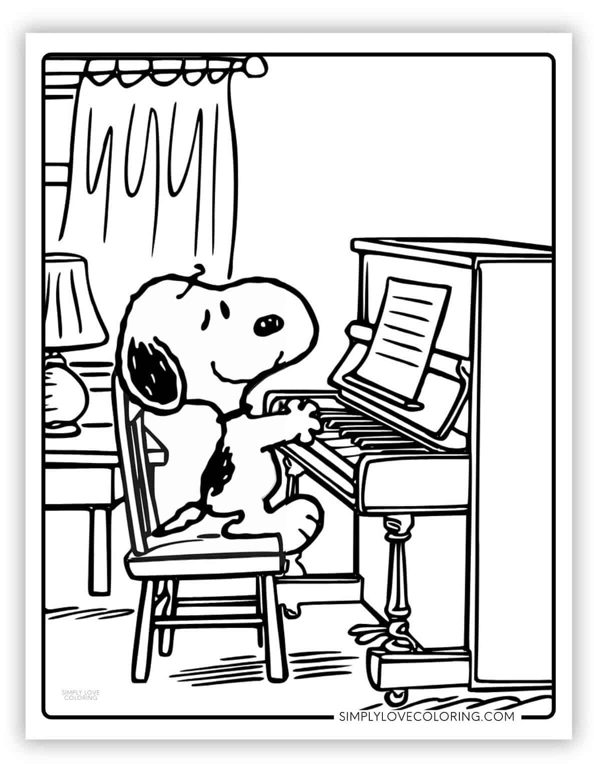 36 Snoopy Coloring Pages (Free PDF Printables) - Simply Love Coloring