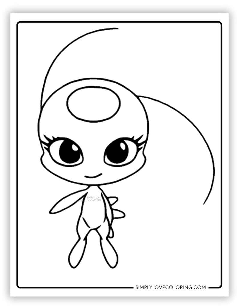 Tikki Miraculous Ladybug Coloring Page