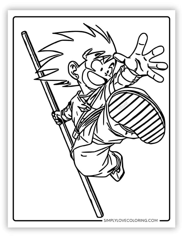 Goku Coloring Pages (Free PDF Printable) - Simply Love Coloring