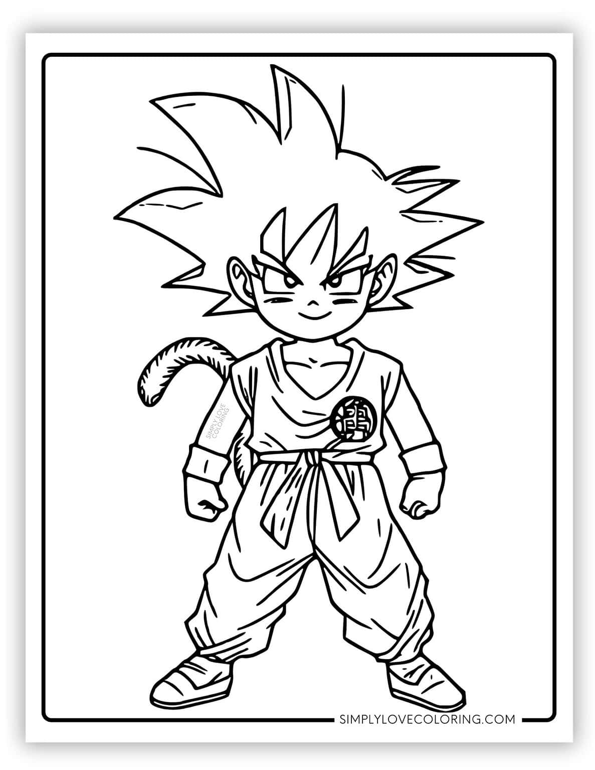 Goku Coloring Pages (Free PDF Printable) - Simply Love Coloring