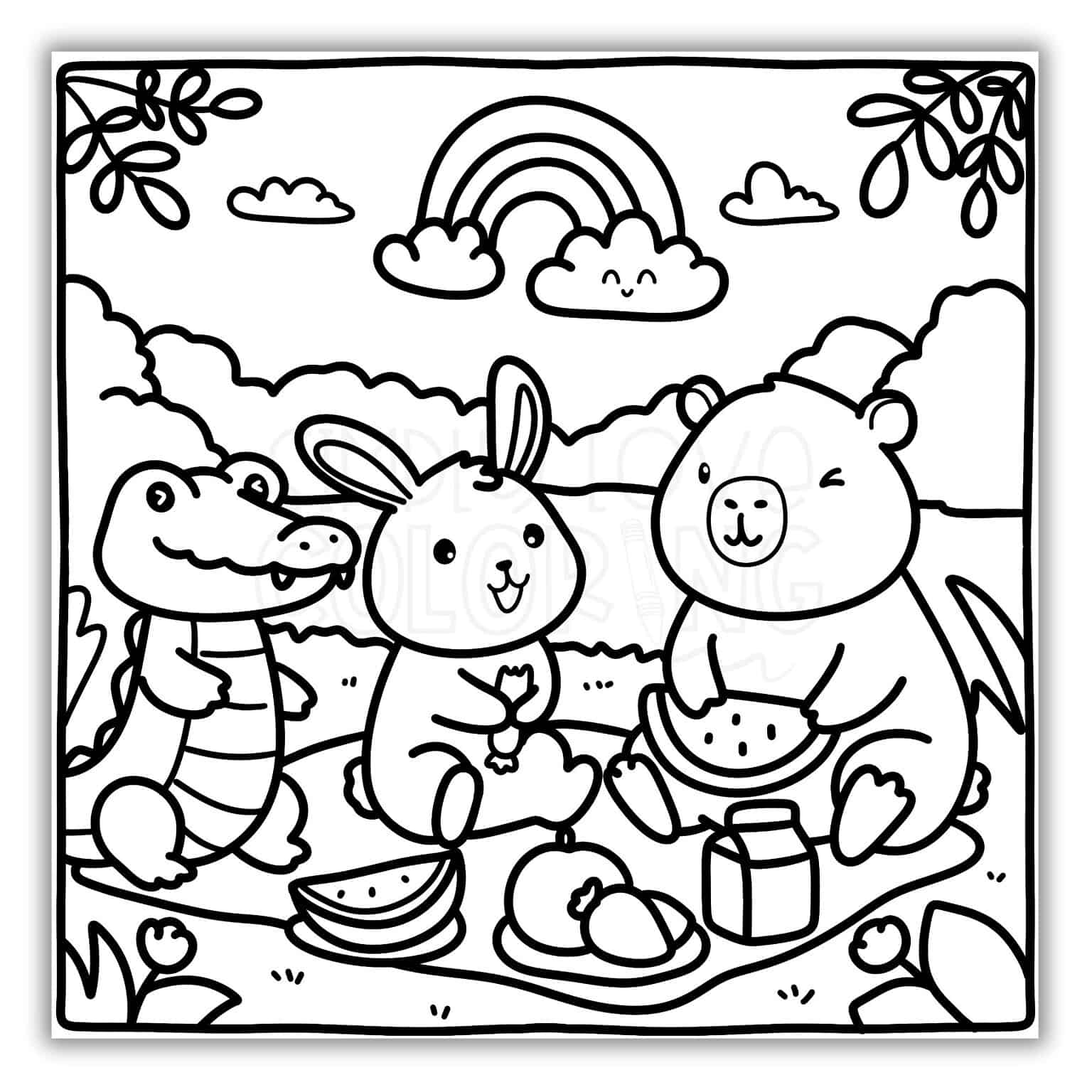 Cozy Capybara And Friends Coloring Pages Free PDF Printables Simply cozy-capybara-and-friends-coloring-pages-free-pdf-printables-simply