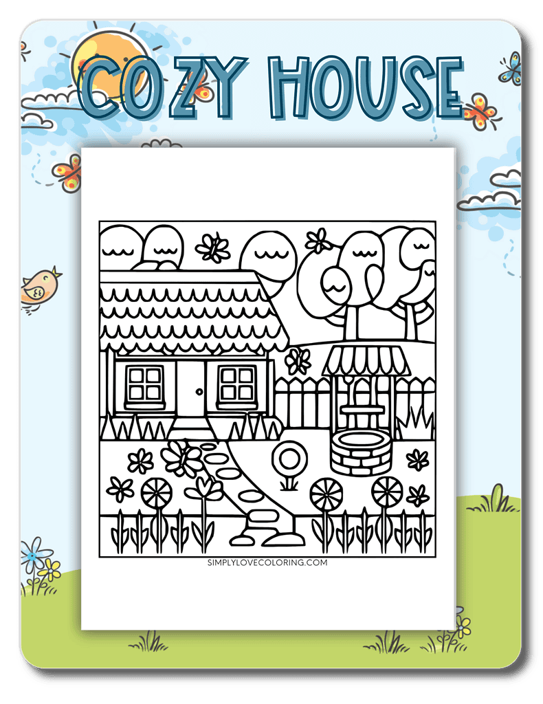 Cozy House Coloring Pages category page image